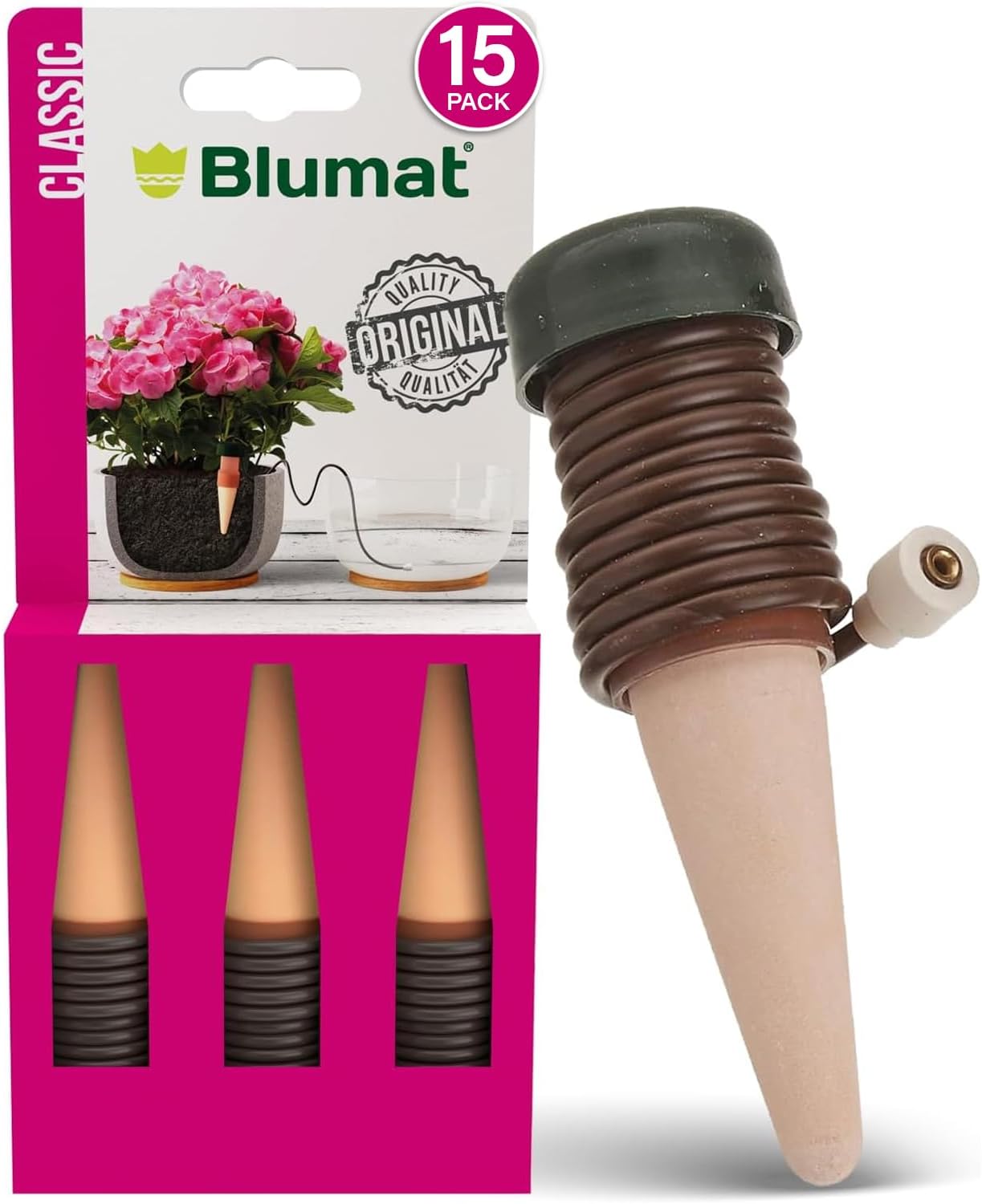 Blumat Classic Plant Watering Stakes (15 Pack) (Without Adapter)
