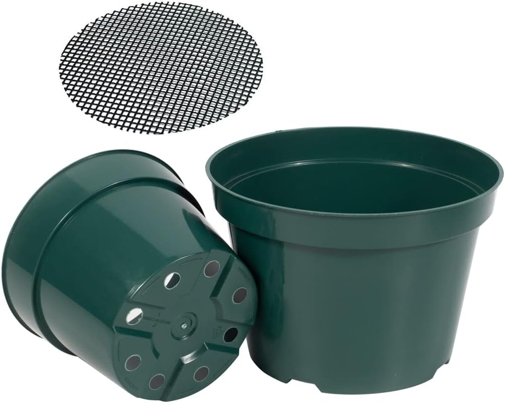 DAPERCI inches Nursery Pot Plant Grow Sturdy Flower pots in Bulk Price 20P Green