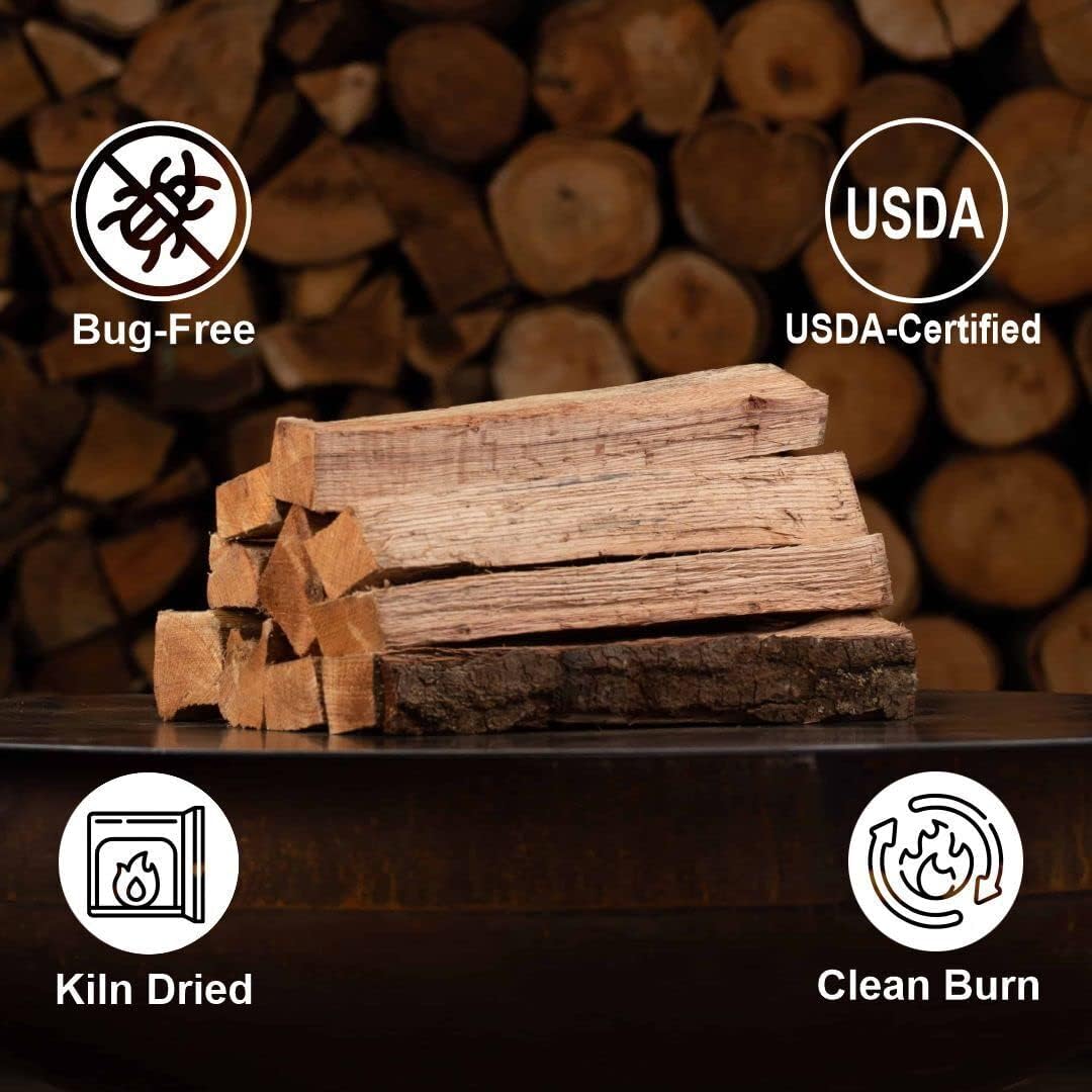 Kiln Dried ~6 x 0.5-1.5 Inch Mini Pizza Oven Cooking Logs, Wood Logs for Grills and Smokers, Solo Stove Mesa XL (790 Cubic Inches), Cherry