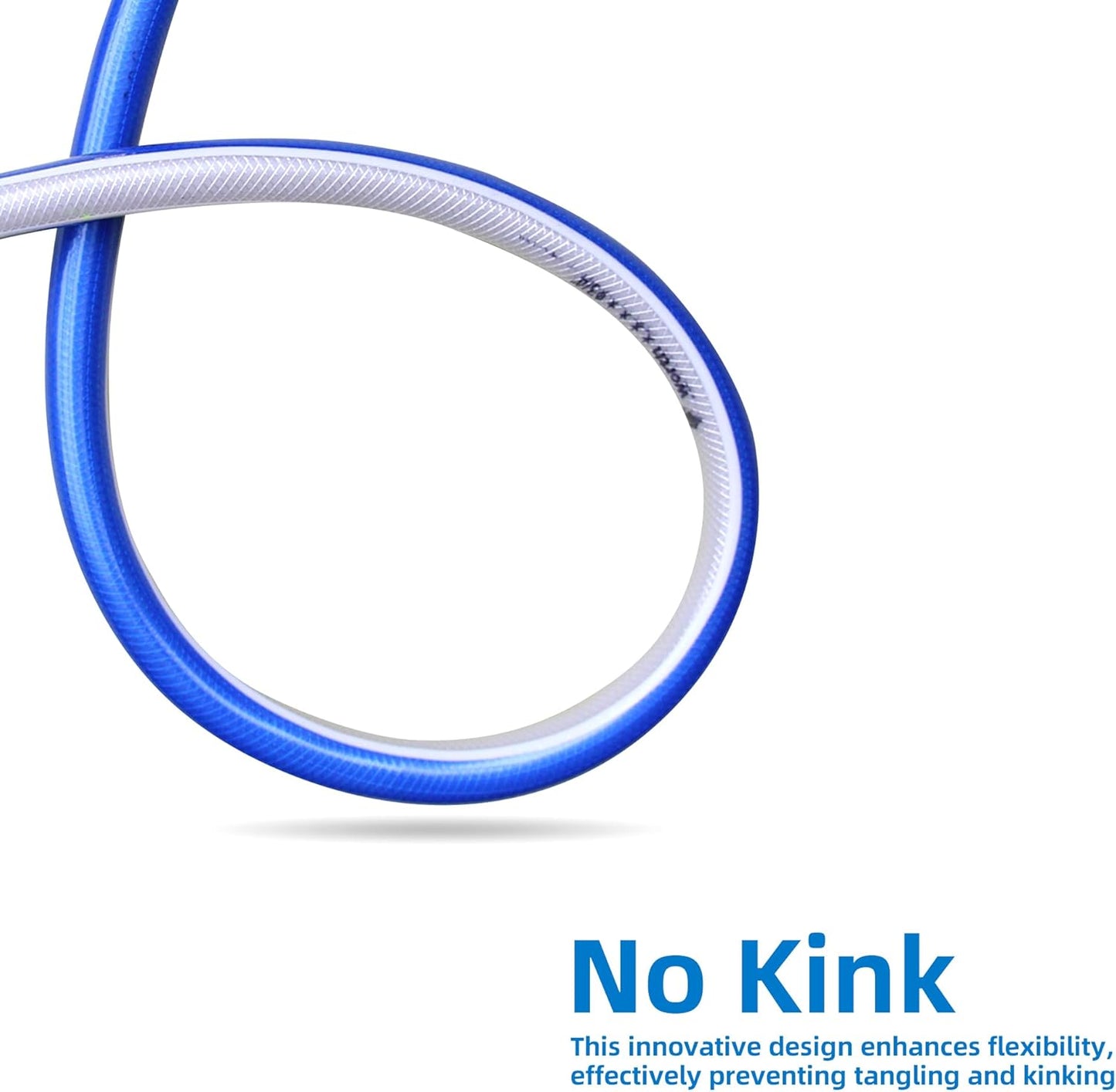 Solution4Patio Short Leader Blue Garden Hose 3/4 in. x 10 ft.-Kink Free, No Leaking, Male to Female Brass/Aluminum Fittings-Heavy Duty Durable Flexible Lightweight Water Pipe for Household &Commercial