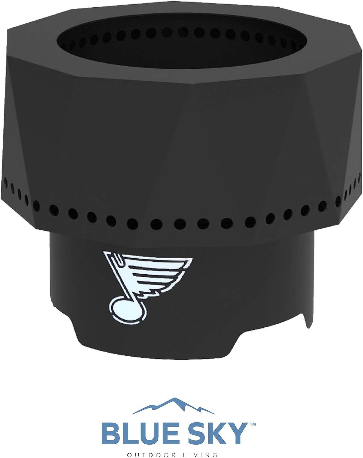 Blue Sky Outdoor Living NHL Colorado Avalanche Ridge Portable Steel Smokeless Fire Pit with Carrying Bag, Firewood and/or Wood Pellet Burning