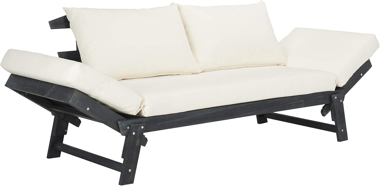 SAFAVIEH PAT6745A Outdoor Collection Tandra Grey Modern Contemporary Daybed Day Bed