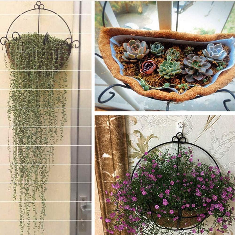 2PCS Half Round Hanging Basket Liners Replacement Coco Liner for Hanging Basket Wall Flower, 100% Natural Coconut Fiber Plant Basket Liner for Garden Planter Flower Pot (20 inch)