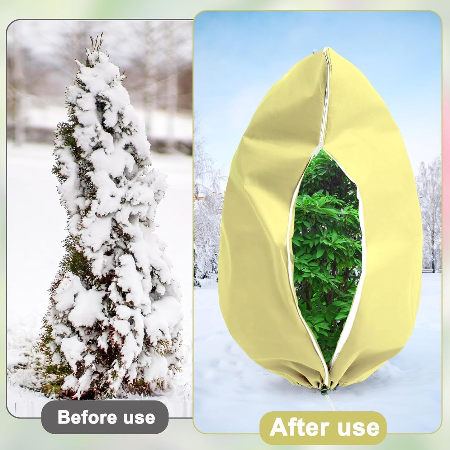 DQS Plant Covers Freeze Protection, 78.7" x94.4" Winter Frost Protection Blankets Frost Cloth,Suitable for Outdoor Winter Frost, Cold Weather, shrubs, Trees, Jackets, and coverings