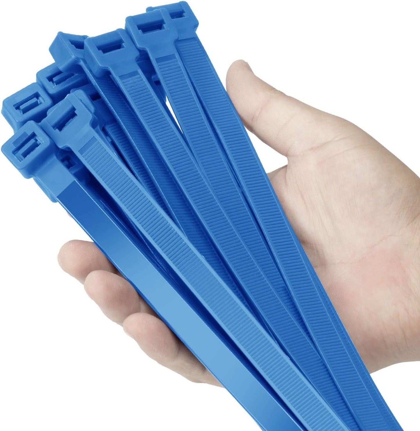 12 inch Blue Zip Ties Heavy Duty 100 PCS, 250 LBS Ultra Exclusive Strong Plastic Wire Ties, Large Cable Ties Extra Long Tie Wraps, Indoor and Outdoor UV Resistant