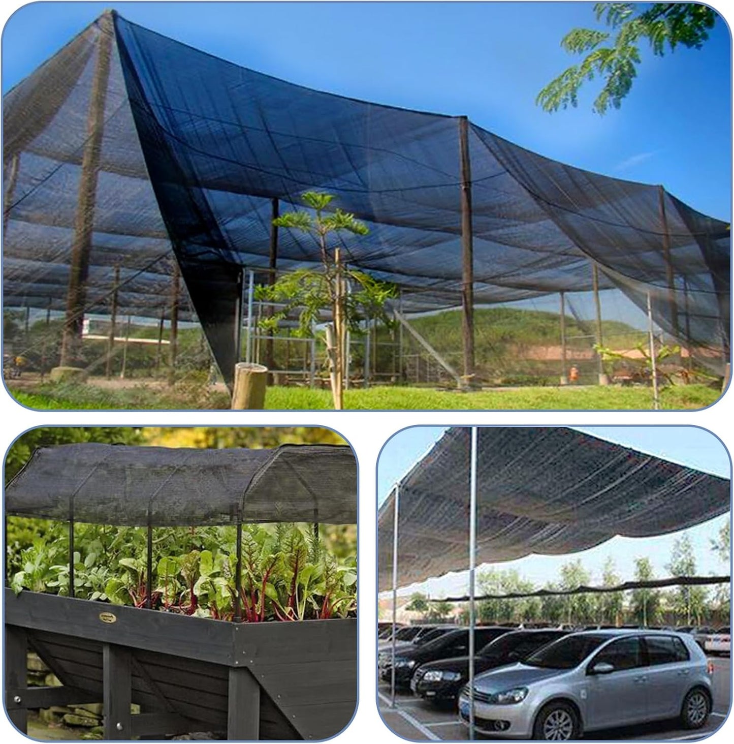 LOVE STORY 8x12FT 55% Black Shade Cloth Sun Shade Net UV Resistant Mesh Tarp Plant Cover Sunblock Net for Garden,Greenhouse,Vegetables,Flowers