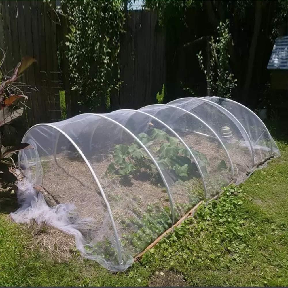 Agfabric Garden Netting 4'x100' Insect Pest Barrier Bird Netting for Garden Protection,Row Cover Mesh Netting for Vegetables Fruit Trees and Plants,White