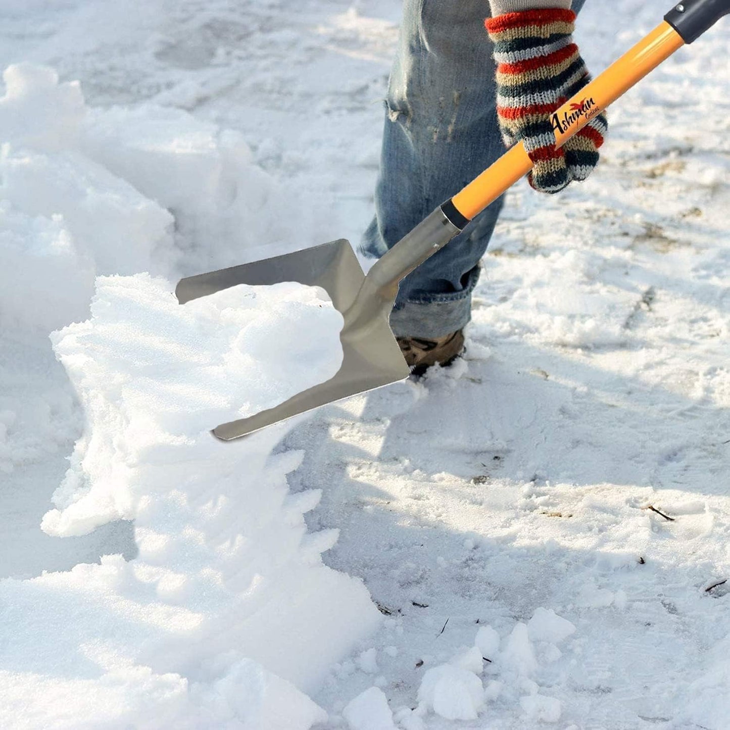 Ashman Snow Shovel with Large Scoop and Heavy Duty Handle (6 Pack)