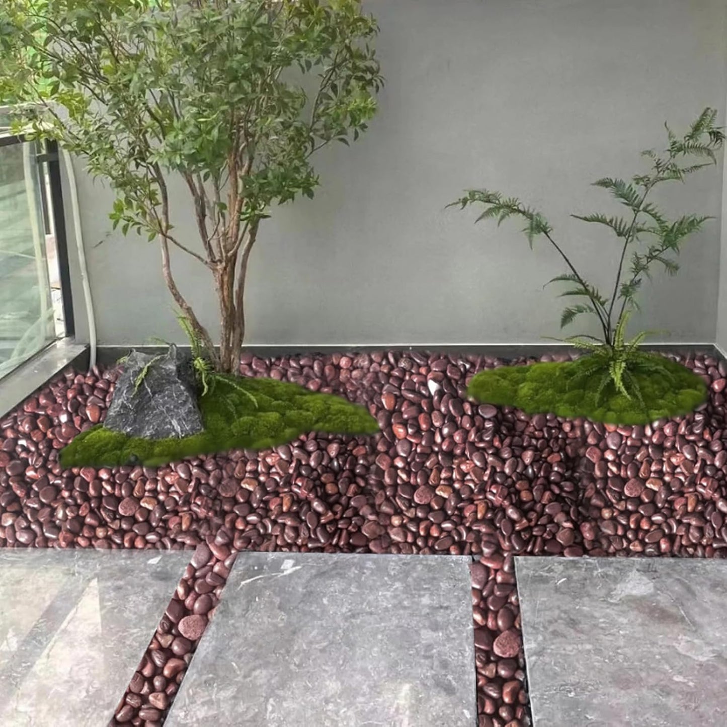 10 lbs Red River Rocks, 1-2 Inch Polished Pebbles for Indoor Plants, Decorative Rocks Stones for Landscaping, Vases, Aquariums, Fountains, Pathways, Backyard and Garden