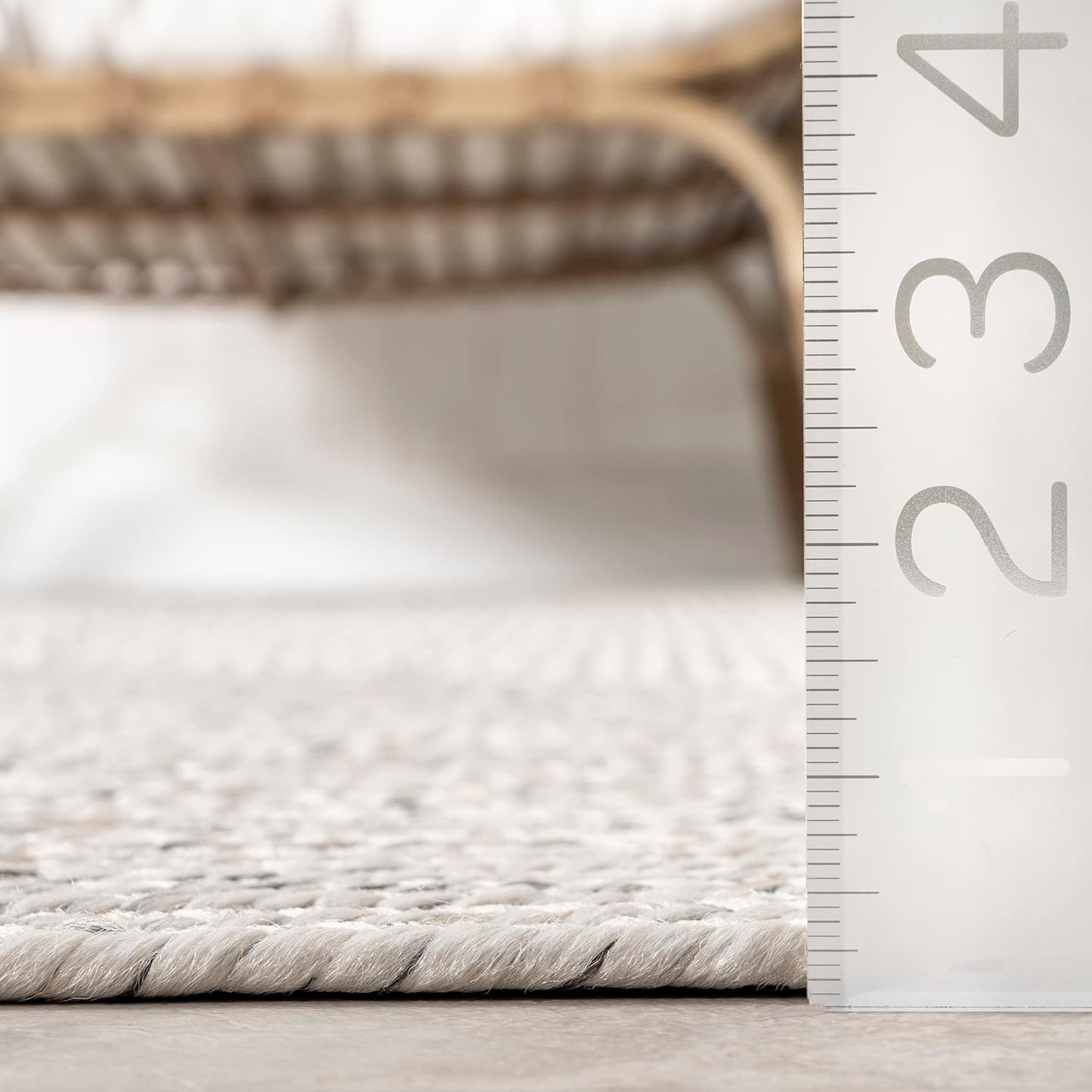 nuLOOM 11'6" x 14'6" Solid Hand Braided Indoor/Outdoor Area Rug, Pet-Friendly, High Traffic, Weather Resistant, for Patio, Balcony, Bedroom, Living, Dining Room, Wynn Ivory