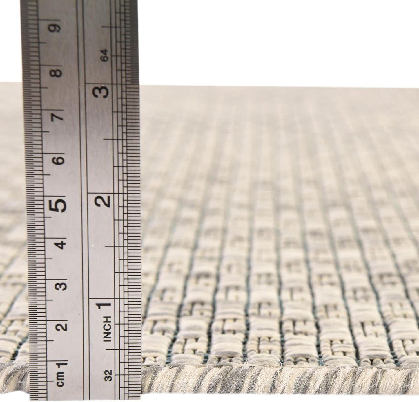 Unique Loom Collection Casual Transitional Solid Heathered Indoor/Outdoor Flatweave Area Rug (5' 1" Round, Light Gray/Ivory)