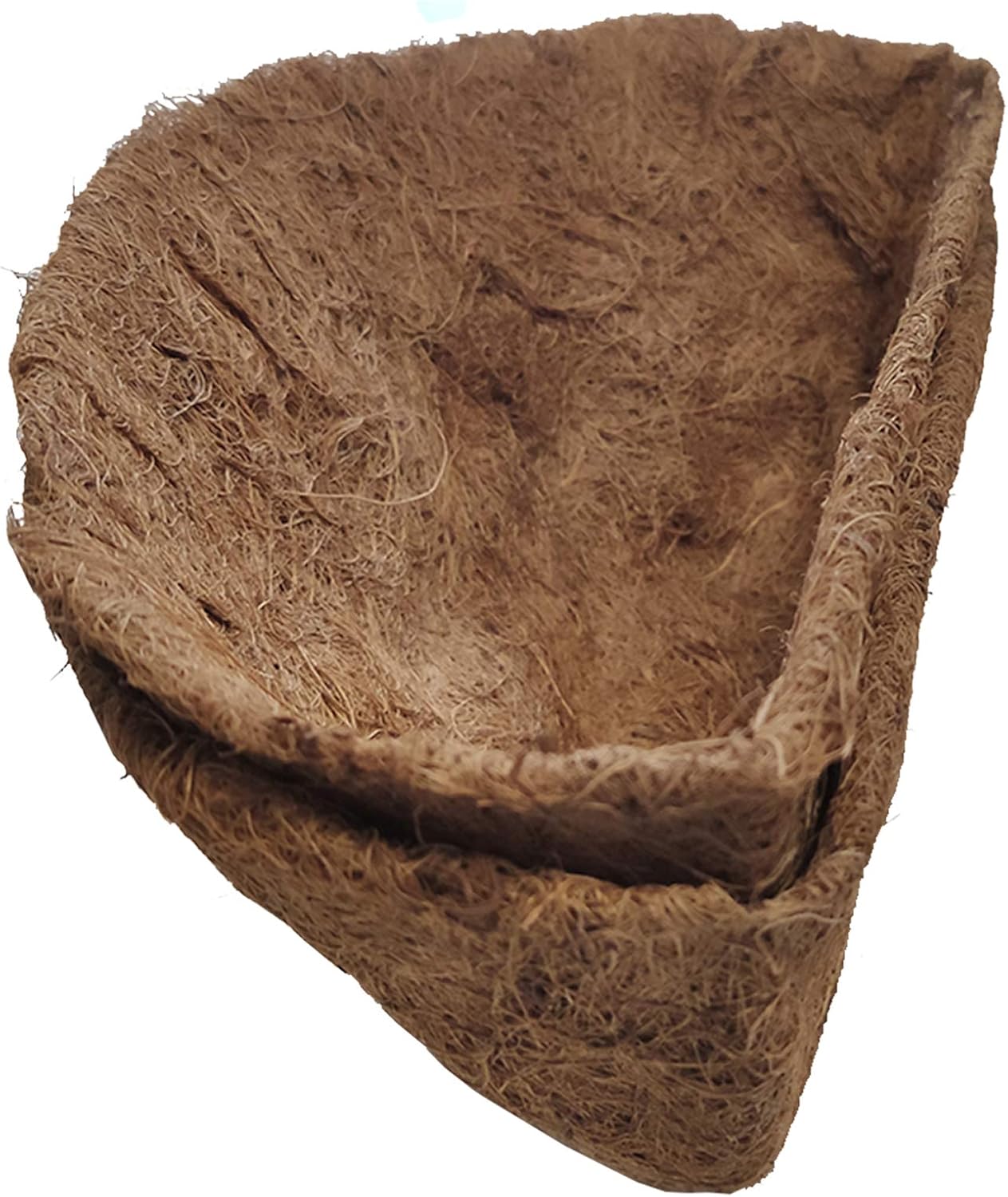 2PCS Half Round Hanging Basket Liners Replacement Coco Liner for Hanging Basket Wall Flower, 100% Natural Coconut Fiber Plant Basket Liner for Garden Planter Flower Pot (18 inch)