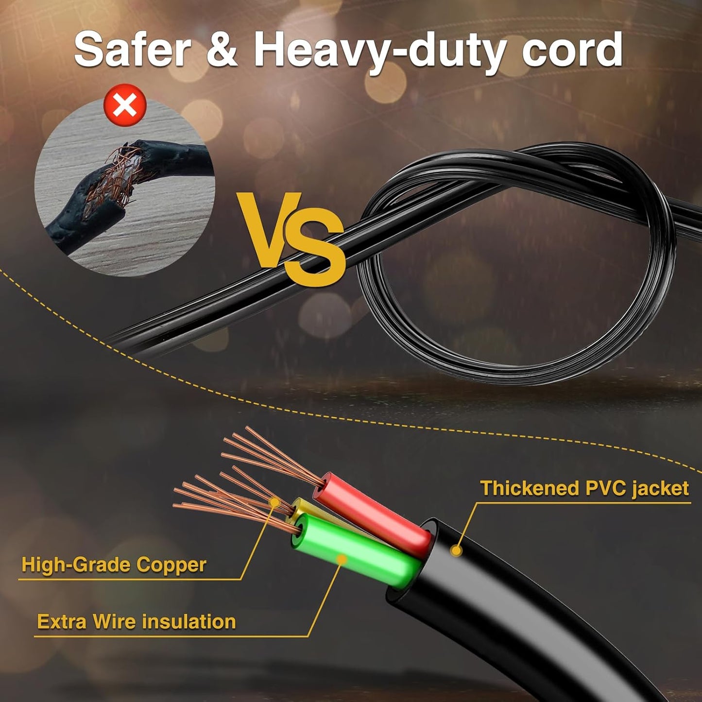 ZJOJO 35FT Outdoor String Lights, G40 Globe Outdoor Lights with 15 Shatterproof LED Bulbs 2700K, IP65 Waterproof Patio Light