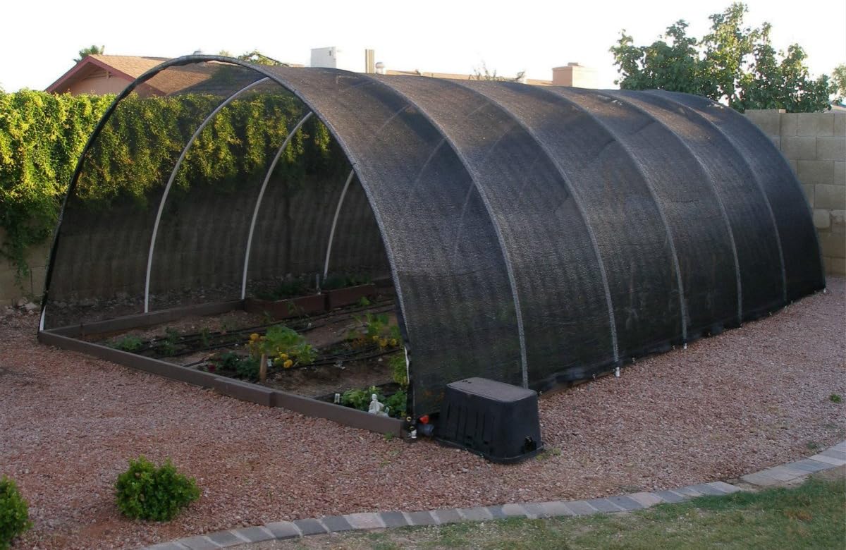 Agfabric 70% 6X 12ft Sunblock Shade Cloth with Grommets for Garden Patio, Black