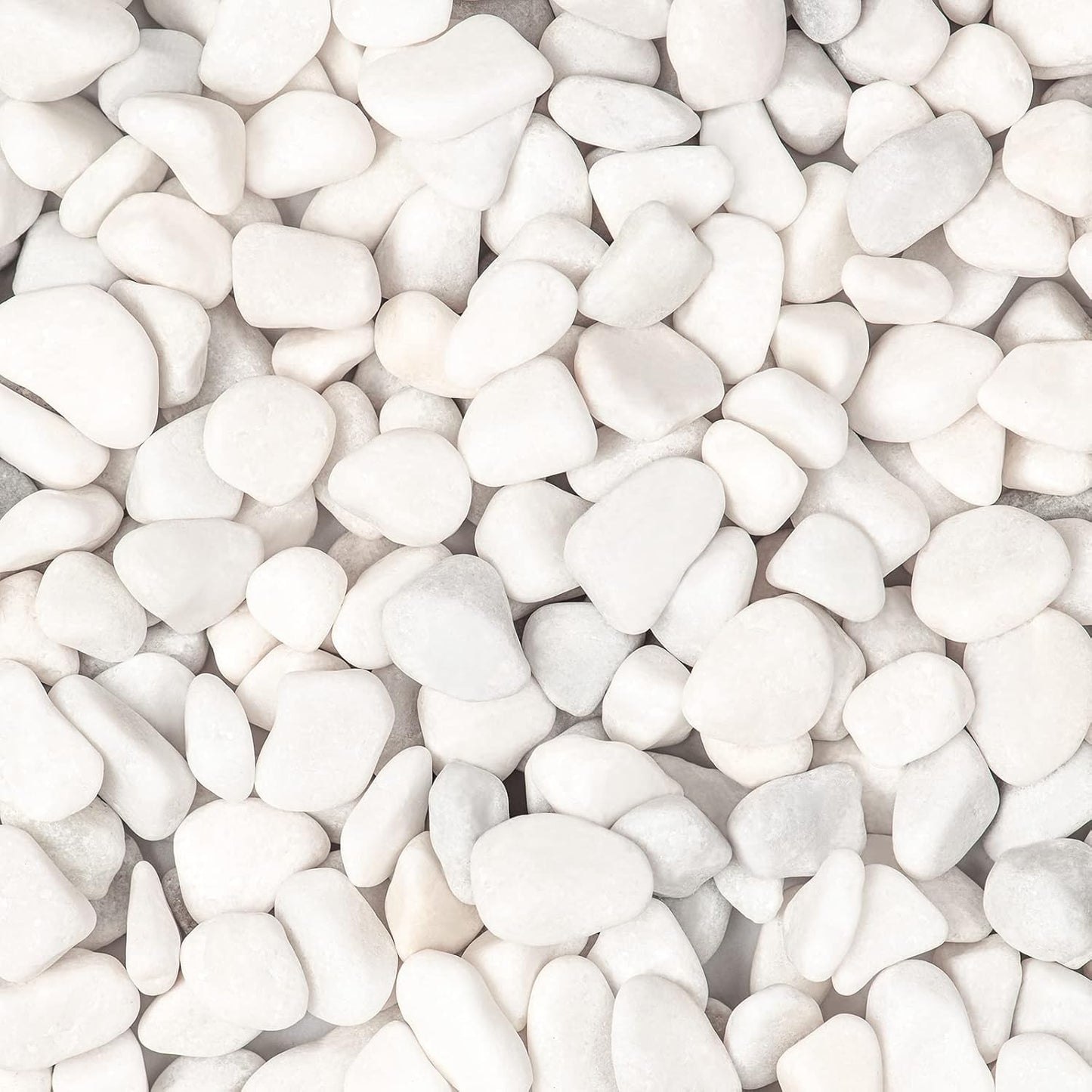 11lbs White Natural River Rocks, Polished Pebbles for Plants Garden, 0.3-0.8 inch Decorative White Stones, Ideal for Fish Tank, Vases, Crafting, Home Decor and Garden Landscaping Rocks,White