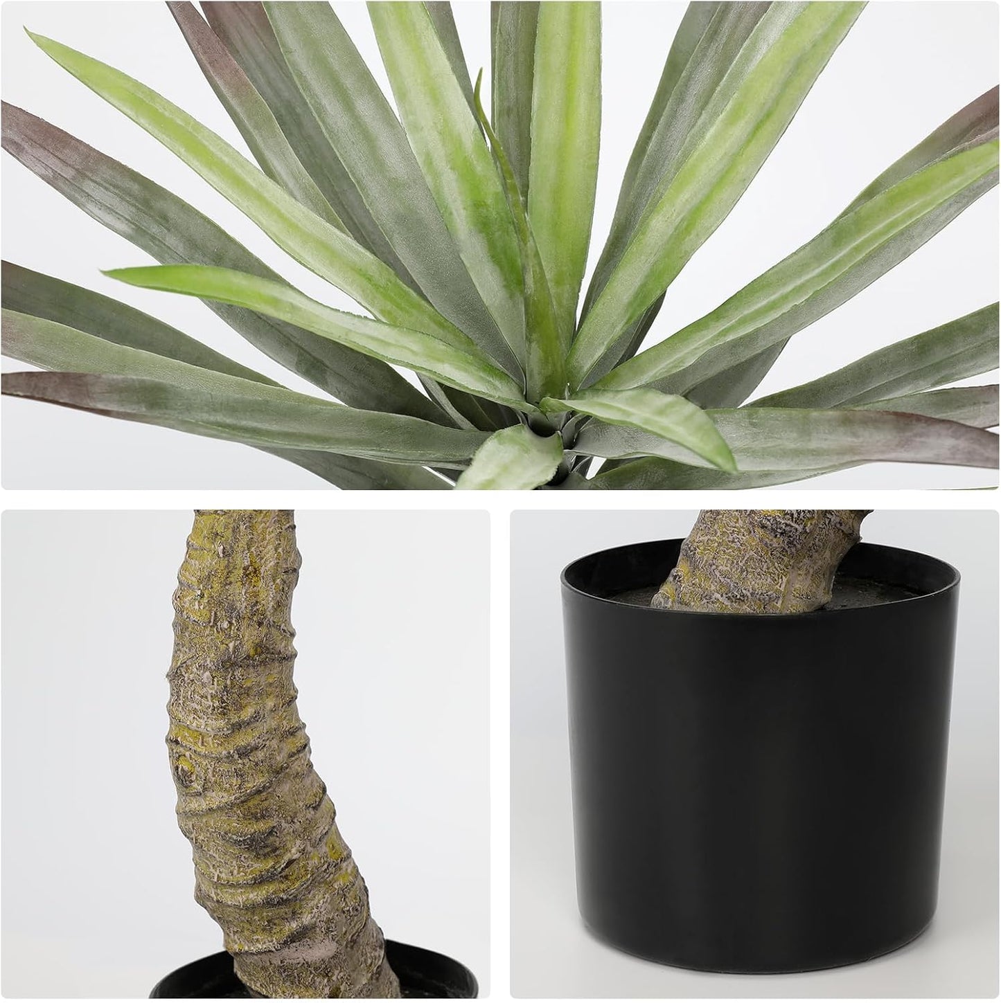 Briful Large Agave Plants Artificial 27.5in Tall Fake Potted Agave Plant Indoor Faux Succulent Tropical Plants for Home Office Room Balcony Garden Outdoor Decor