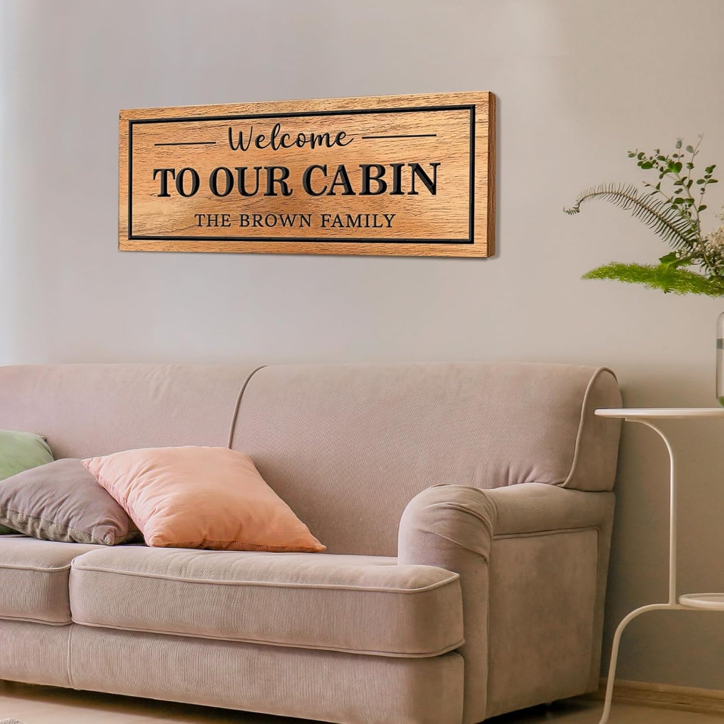 Personalized Carved Cabin Wood Sign Custom Family Name Sign Wood Wall Decor Custom Wood Name Sign Anniversary Housewarming Gift