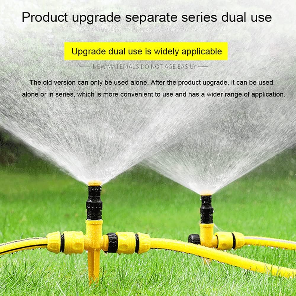 360° Rotation Auto Irrigation System Garden Lawn Sprinkler Patio, Garden Sprinkler Lawn Sprinkler, 90°/180°/360°, Adjustable at Will for Outdoor Grass Garden Yard Lawns (3 PCS)