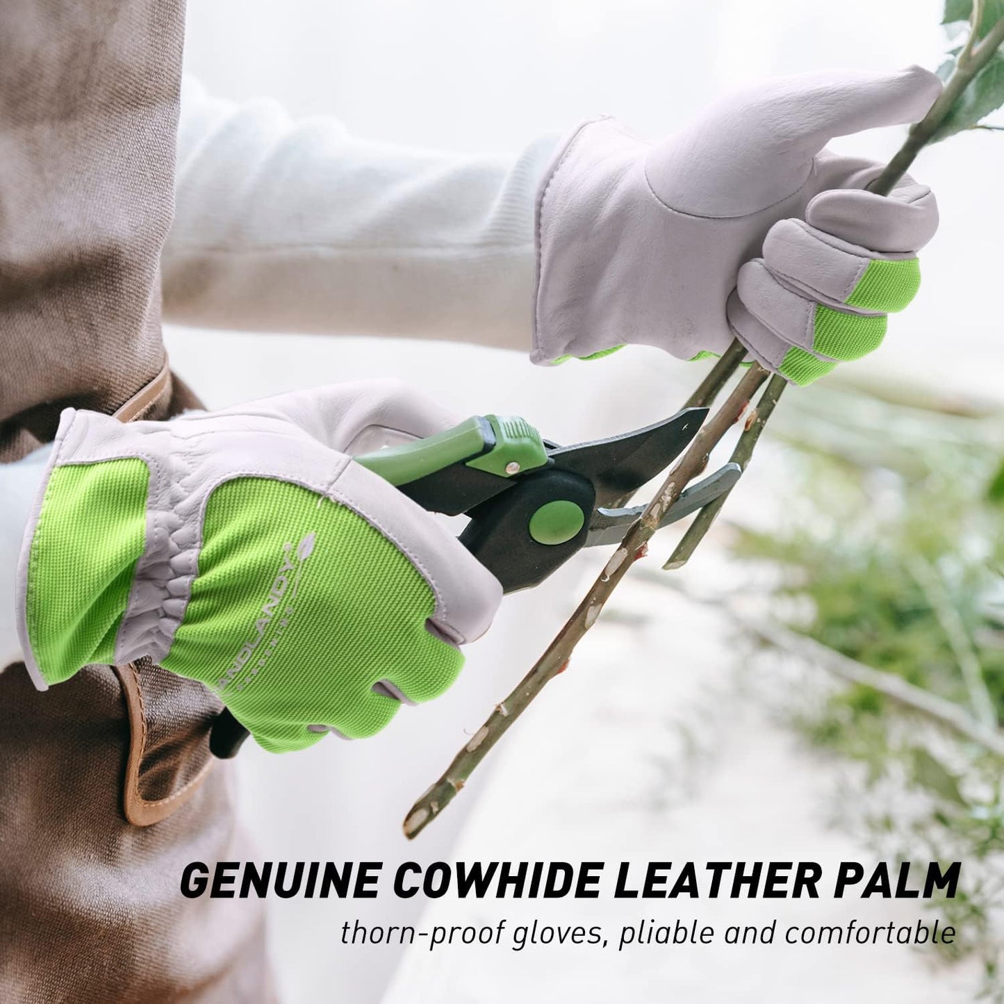 HANDLANDY Women Safety Work Gloves Utility Touch Screen Working Grip Glove for Yardwork Gardening Breathable Mechanic Gloves
