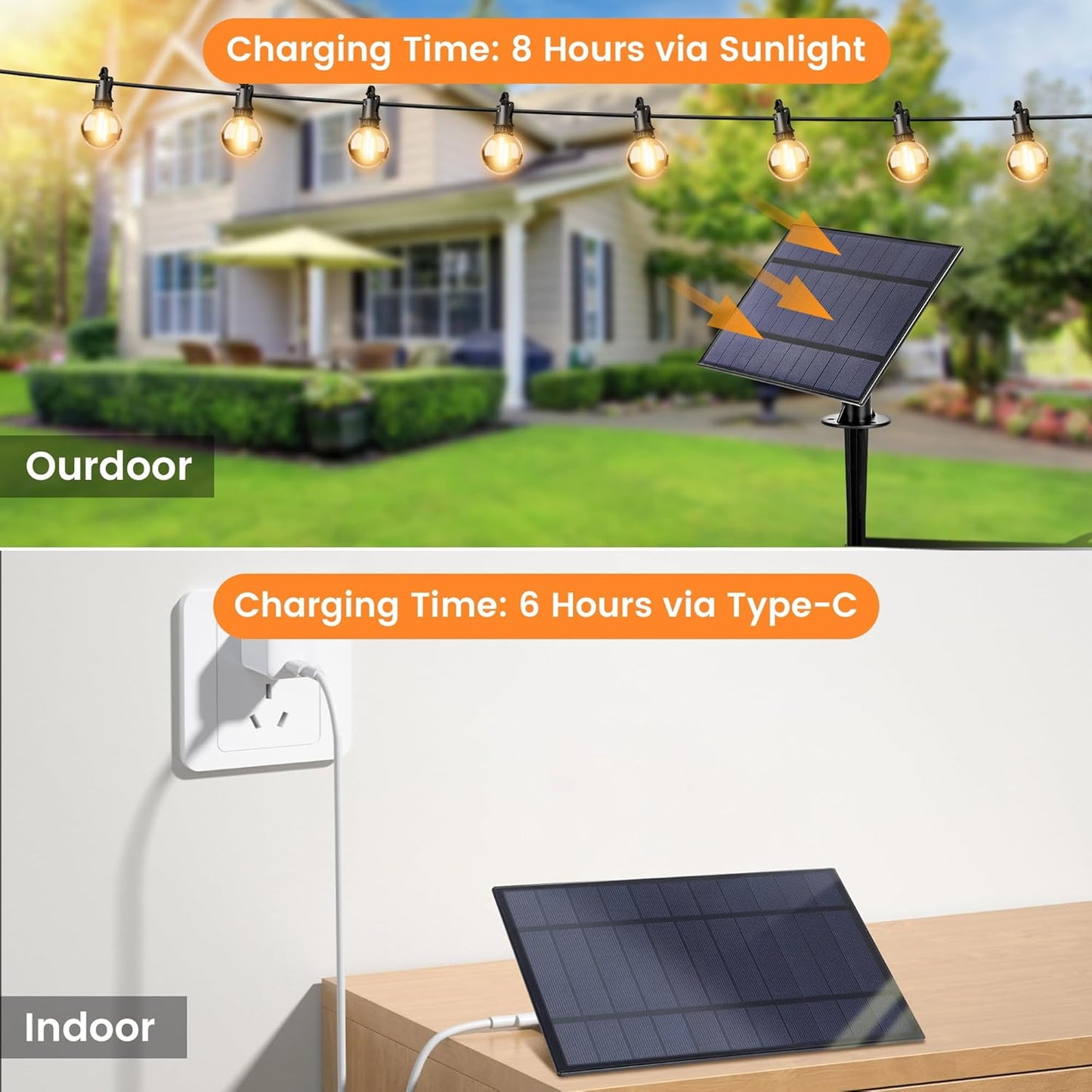 OHLUX 35FT Solar Globe String Lights Outdoor,Waterproof Solar G40 Patio Lights With Remote, 17 Shatterproof LED Filament Bulbs, 2200K Soft White,Dimmable Outside Edison Hanging Light for Backyard Deck