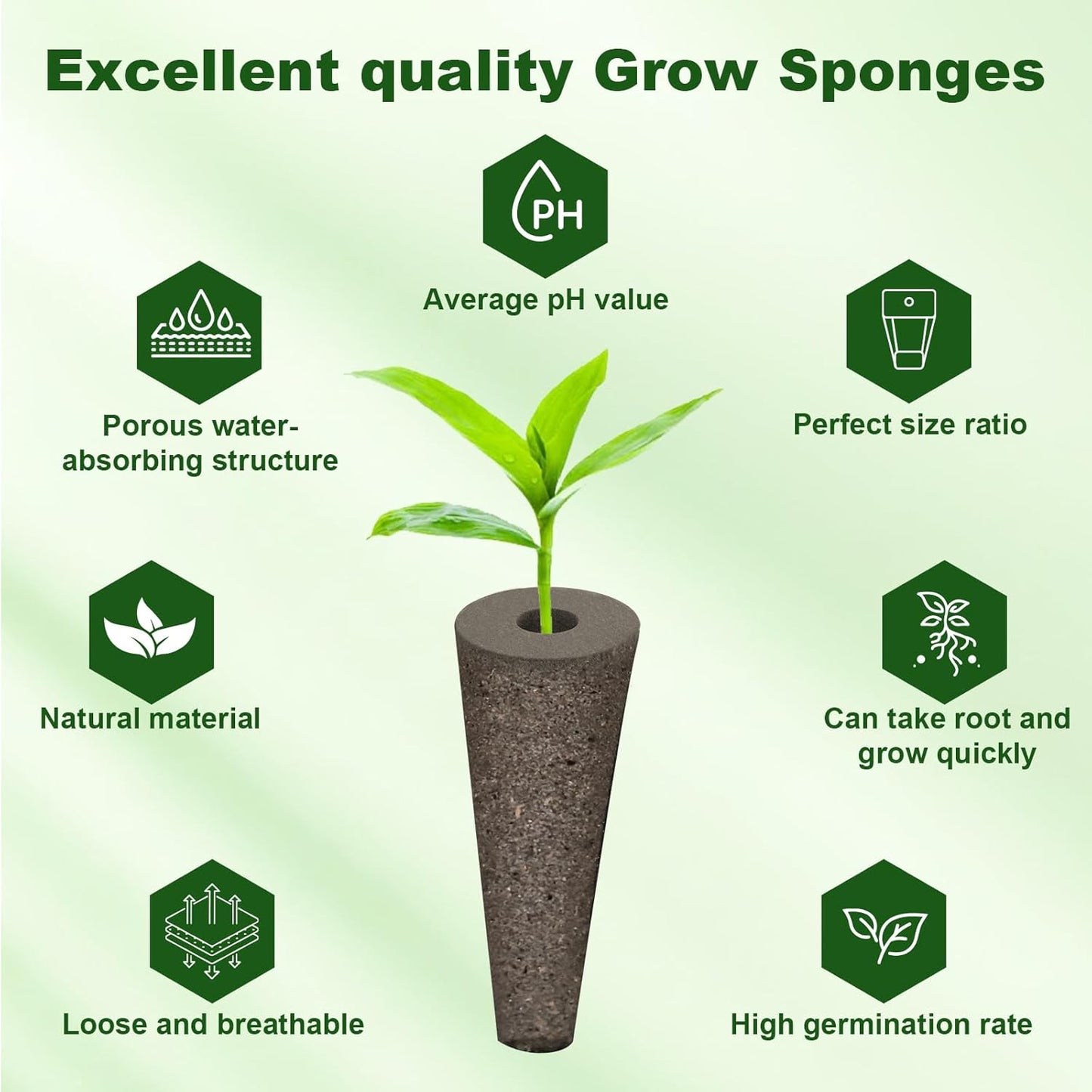 133 Pack Hydroponic Pods Supplies for Aerogarden Pods, Grow Sponges for Hydroponics, Seed Pods Kit with 60 Grow Sponges, 60 Pod Labels,12 Plant Labels, 1 Tweezer for Hydroponic Indoor Garden System