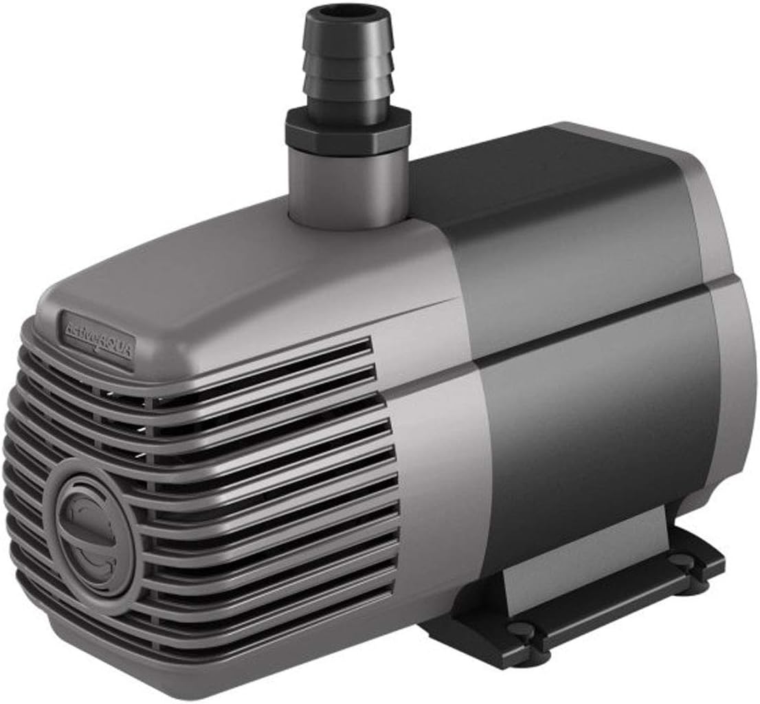 Hydrofarm AAPW1000 92-Watt 1110 GPH Indoor/Outdoor Hydroponic Aquarium Pond 6ft Power Cord for 55 Gallon Reservoirs Submersible Water Pump, Black
