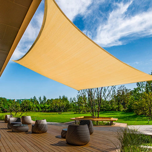 KANAGAWA 6'X20' Sand Custom Size Sun Shade Sail Rectangle UV Block Canopy Cover for Patio Backyard Lawn Garden Outdoor (Customized Available)