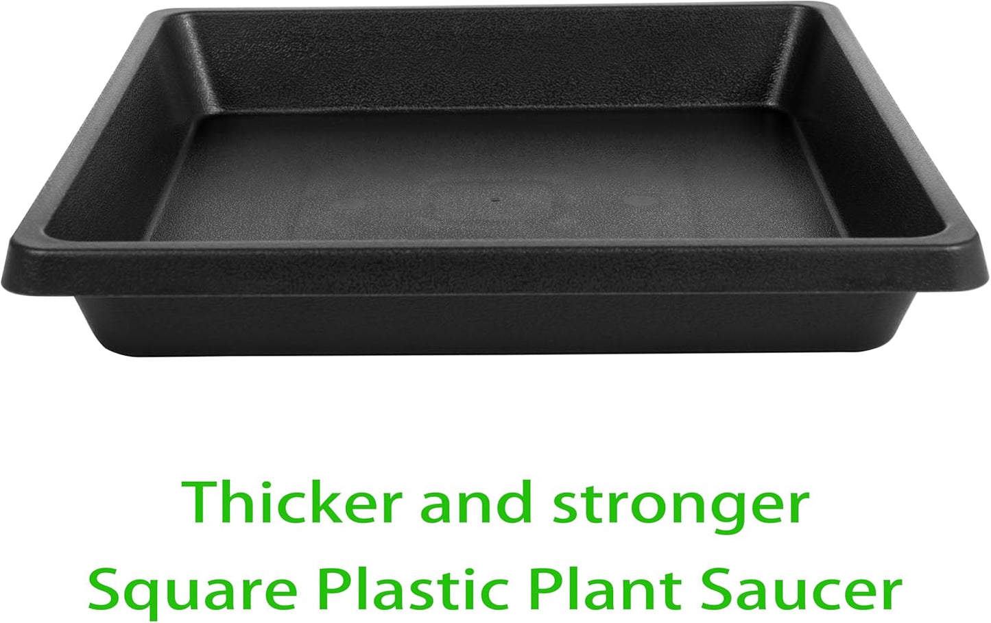 Square Plant Saucer 8 Inch 4 Pack 6 10 12 14 16 18 20 inch, Saucers for Potted Plants and Water Catcher Tray, Plant Drip Trays and Flower Pot Saucers, Plant Saucers for Indoors and Outdoors