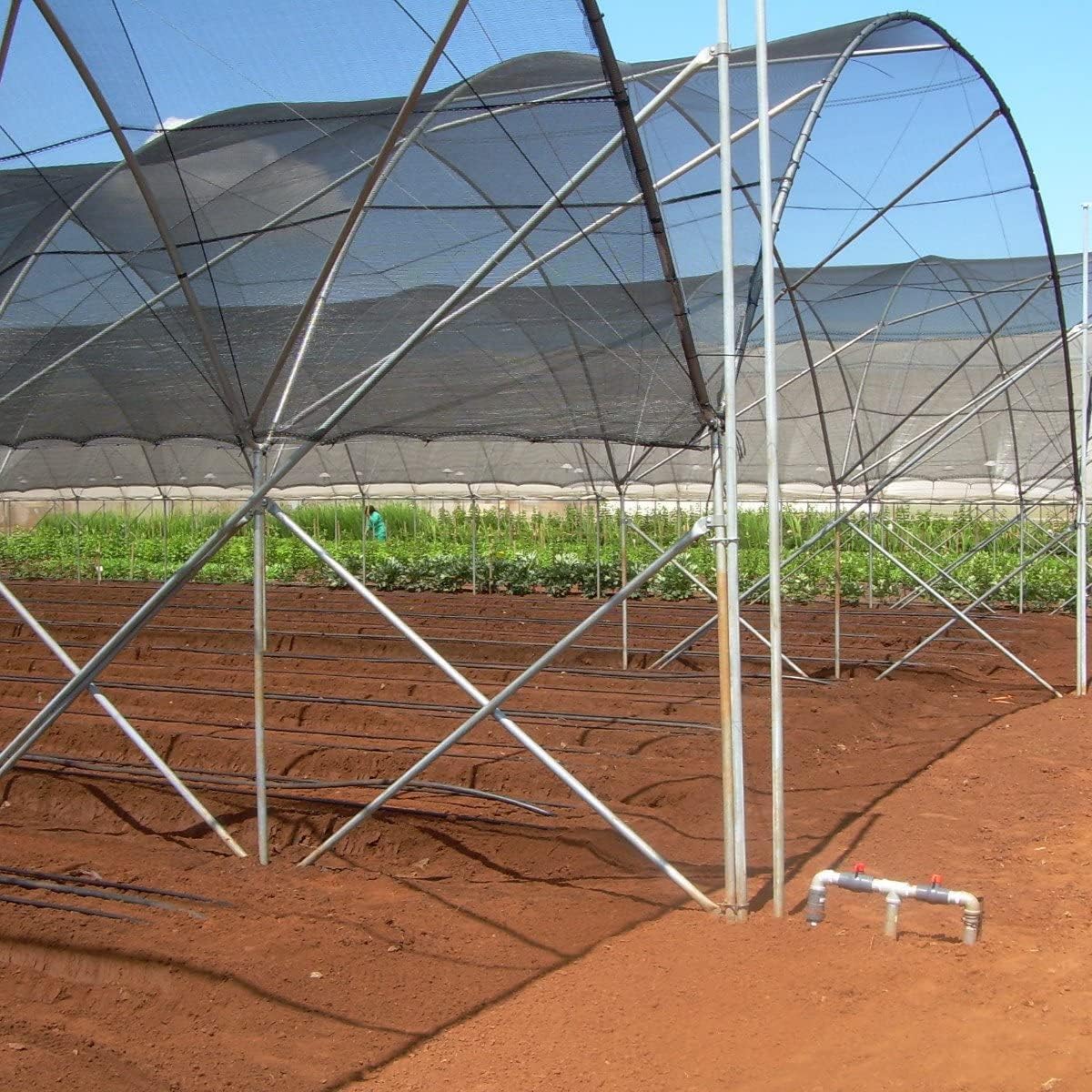 Agfabric 40% Shade Cloth 12X 20ft Sun Shade Fabric Sunblock Shade Cloth Cover with Clips for Plants, Black