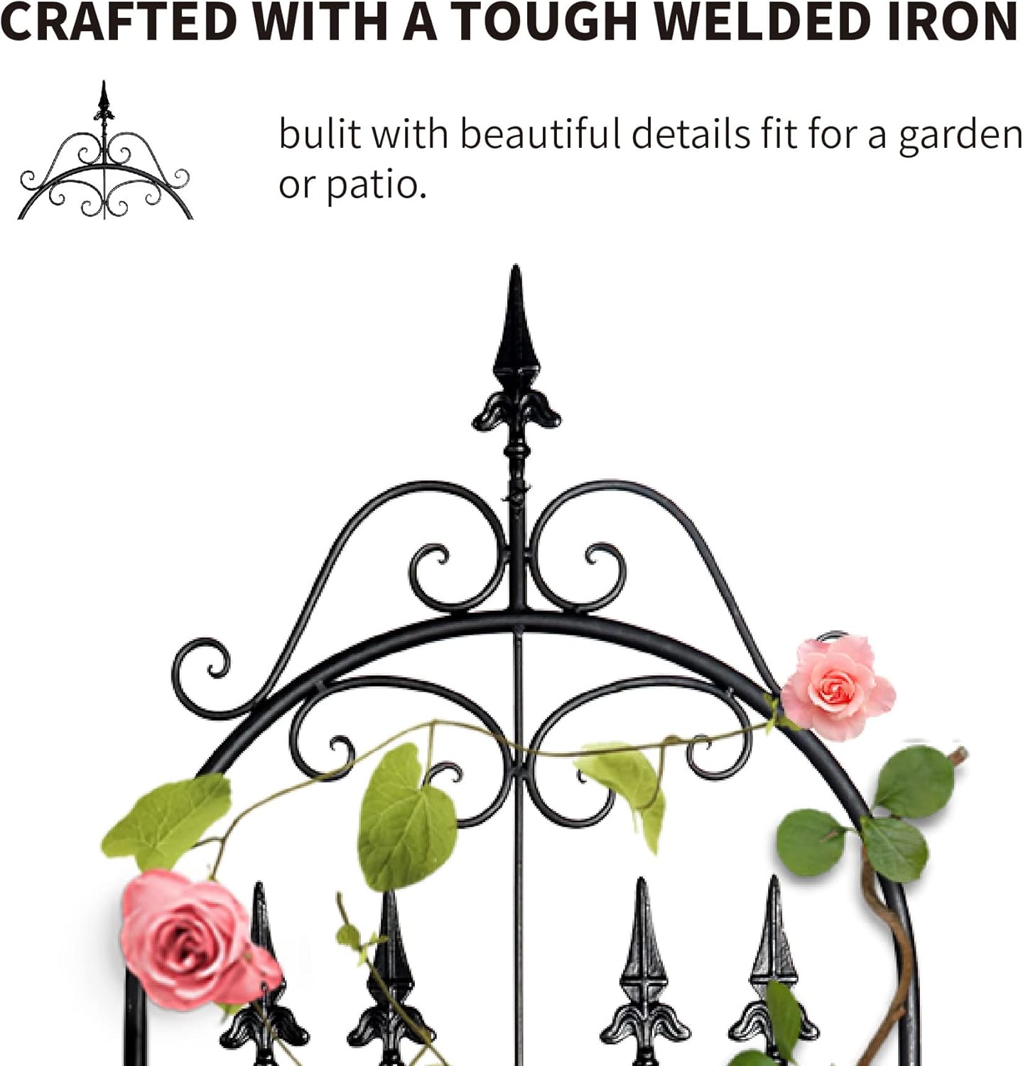 Trellis 70”H x 21.7”W for Climbing Plants - Heavy Duty Garden Trellises Metal Iron Wire Vine Flower Trellis for Rustproof Outdoor Climbing Plants Support