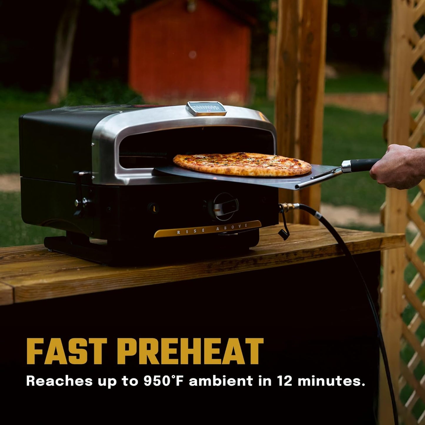Halo Versa 16 Propane Gas Outdoor Pizza Oven with Rotating Cooking Stone | Portable Appliance for all Outdoor Kitchens