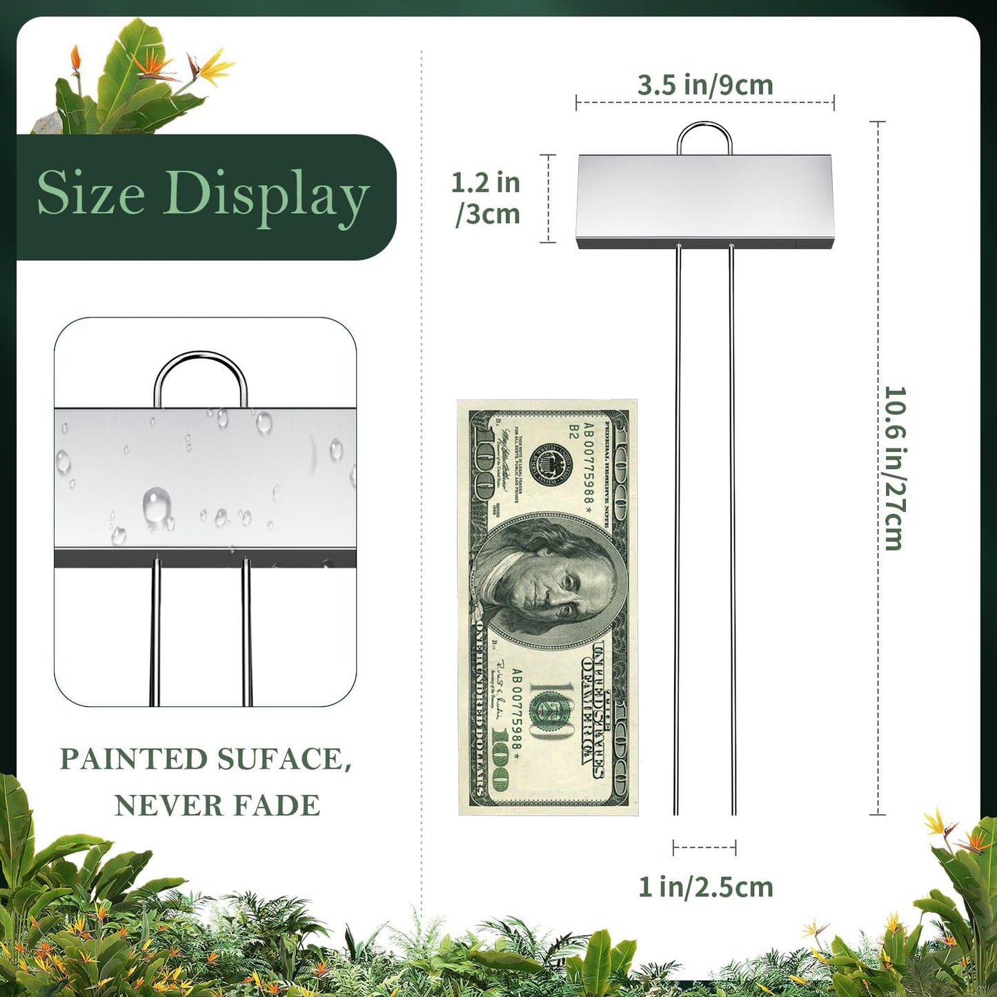 30 Pack Metal Plant Labels for Outdoor Garden Waterproof Plant Markers, Labels Garden Markers for Seedlings Herbs Vegetable Greenhouse Gifts, with Pen