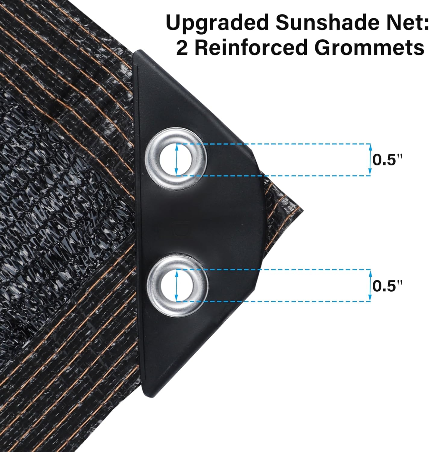 winemana Black Shade Cloth 90%, 5x10 FT Mesh Tarp - Garden Shade for Greenhouse, Patio, Vegetables, Plants Cover and Chicken Coops, Sun Shade Net for Outdoor Protection with Reinforced Grommets