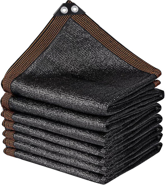 winemana Black Shade Cloth 90%, 30x50 FT Mesh Tarp - Garden Shade for Greenhouse, Patio, Vegetables, Plants Cover and Chicken Coops, Sunshade Net for Outdoor Protection with Reinforced Grommets