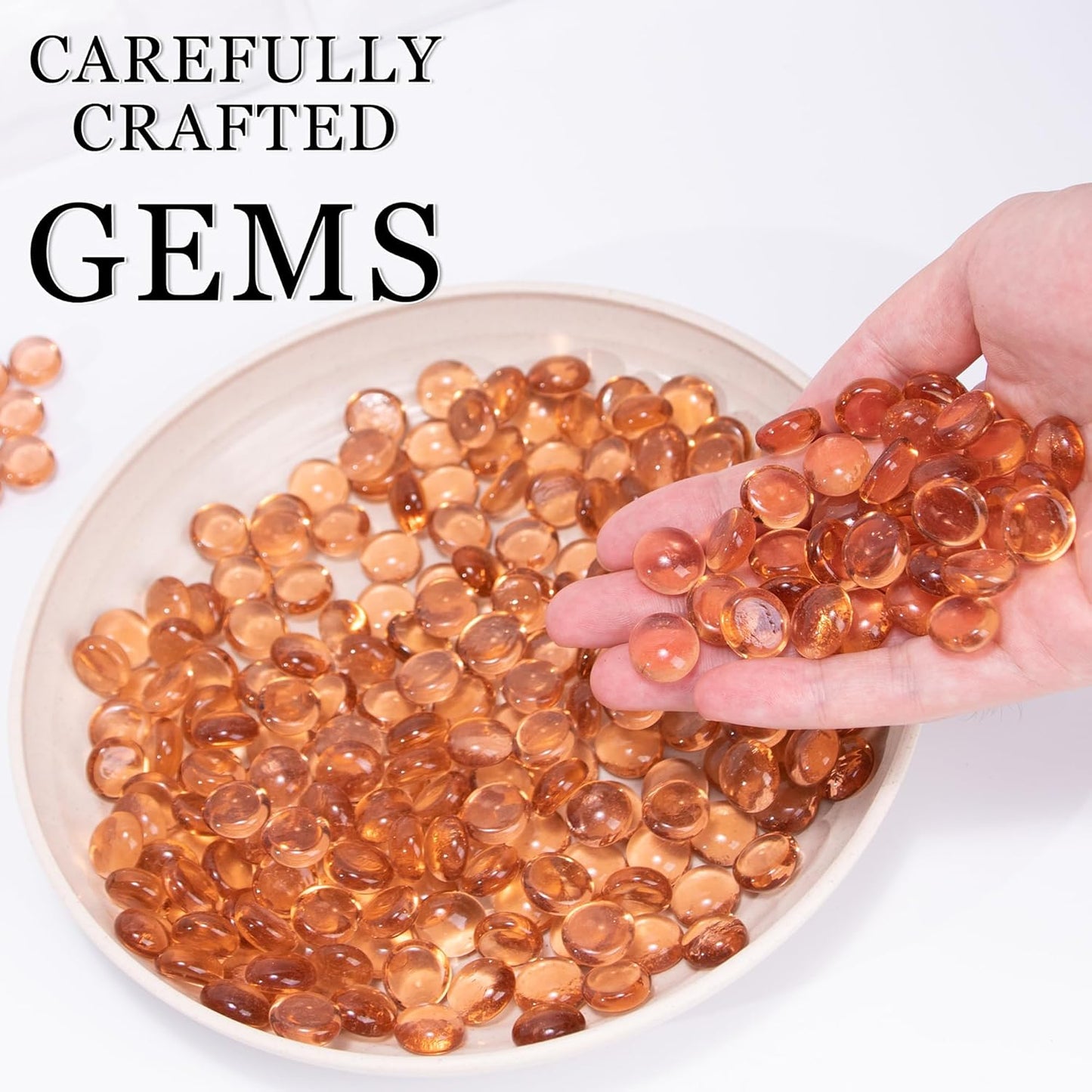 50PCS Mini Glass Gems,Pink Mancala Stones Flat Bottom Marble Beads for Home Decorative Art Craft Vase Filler(0.5"~0.7")