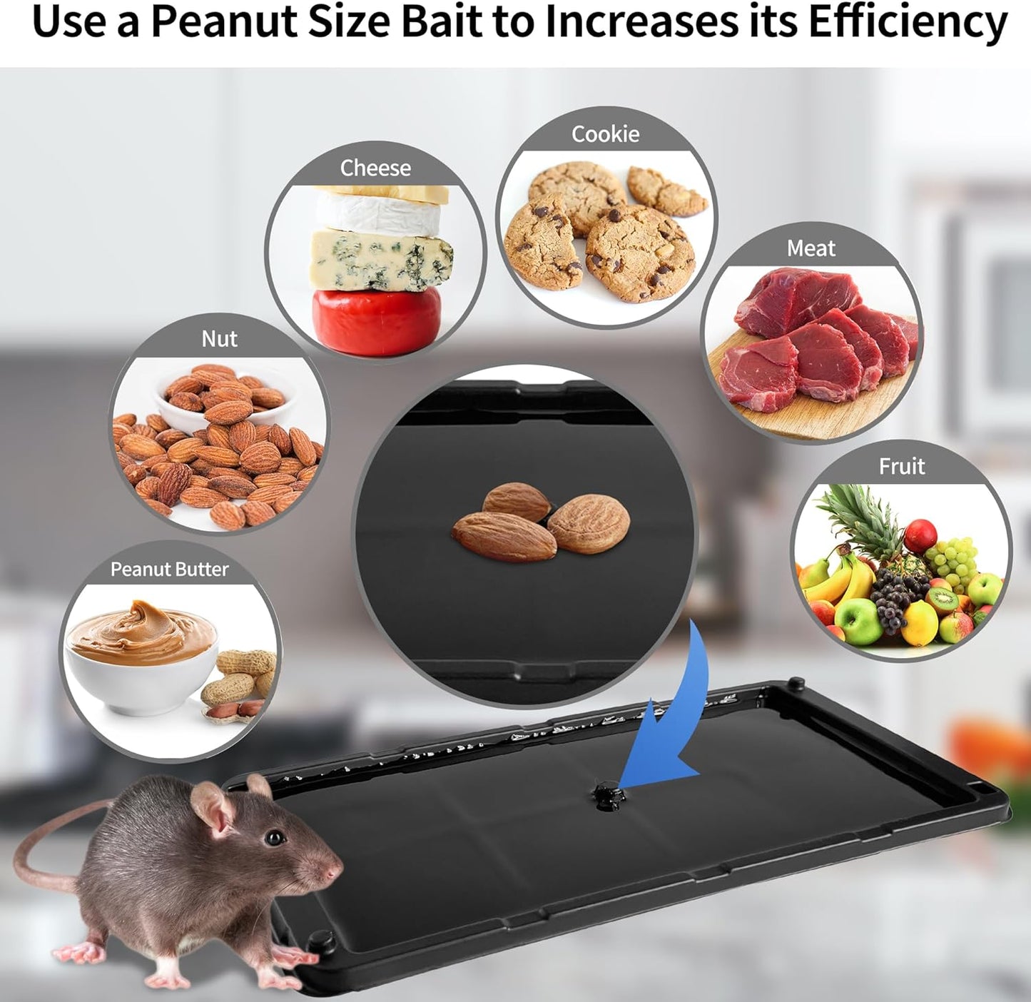 LULUCATCH Super Glue Traps 10 Pack for Mice & Snakes, Larger, Heavier Sticky Traps with Non-Toxic Glue. Sticky Mouse Traps Indoor, Easy to Set, Pet Safe Pest Control