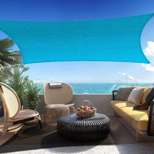 12' x 14' Turquoise Rectangle Sun Shade Sail SSP1212 Canopy Durable Fabric UV Block Awning,We Make Custom Orders