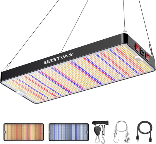 BESTVA 2025 Upgrade DC4000 Led Grow Light with High Yield Diodes Full Spectrum LED Grow Lights for Indoor Plants Greenhouse Veg Bloom Light Hydroponic Grow Lamp