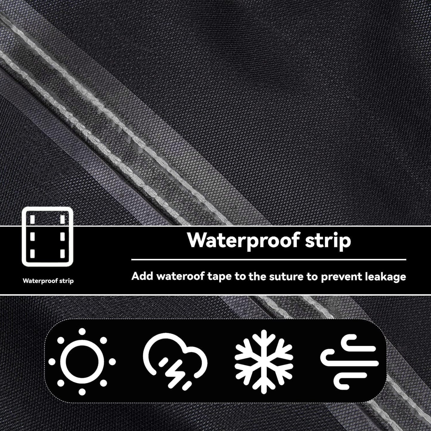 Outdoor Prep Table Cover - Heavy Duty Waterproof Cover for Outdoor Stainless Steel Table,Compatible with 60 inch Outdoor Utility Cart and Storage Cabinet,Black