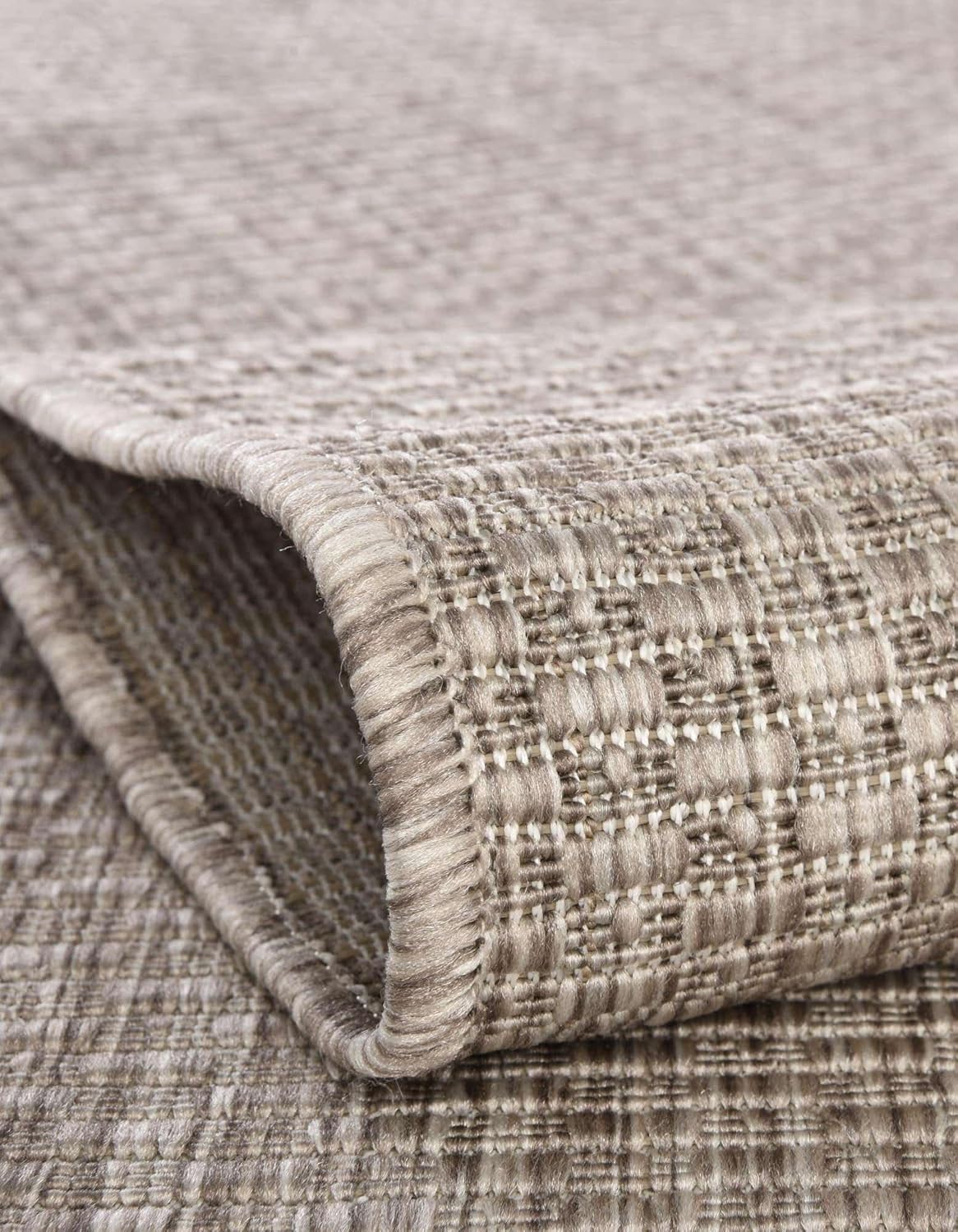 Unique Loom Outdoor Solid Collection Area Rug (3' 3" Round Beige/Ivory)