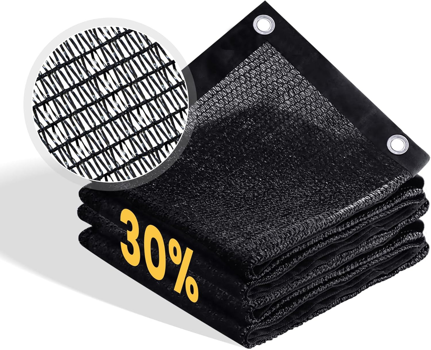 VICLLAX 30% Shade Cloth, 5x20FT Durable Black Mesh Trap with Every 3 FT Grommet, Sun Shade Fabric Netting for for Plants Cover, Greenhouse, Chicken Coop, Barn Kennel, Garden Patio