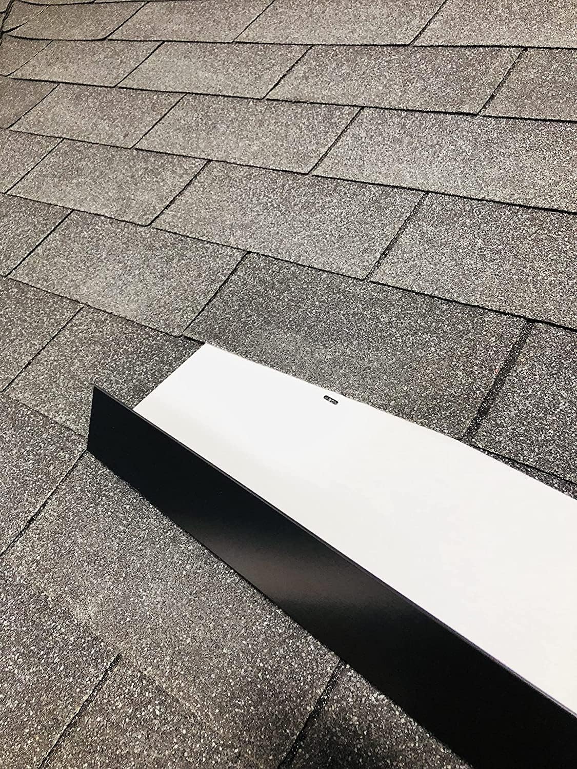 EAGLE 1- Shingle Roof Rain Diverter 40 Inches Long- 26 Gauge Material- Easy to Install- Includes Stainless Steel Nails (1, Black)