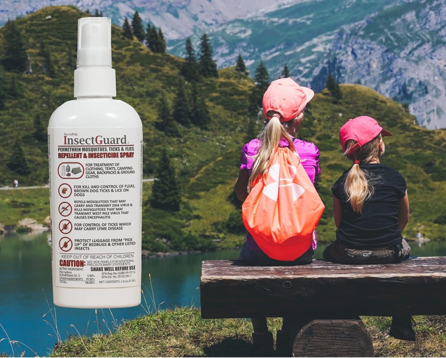 InsectGuard Permethrin Mosquitoes, Ticks and Flies Repellent & Insecticide Spray (6oz) 2 Pack