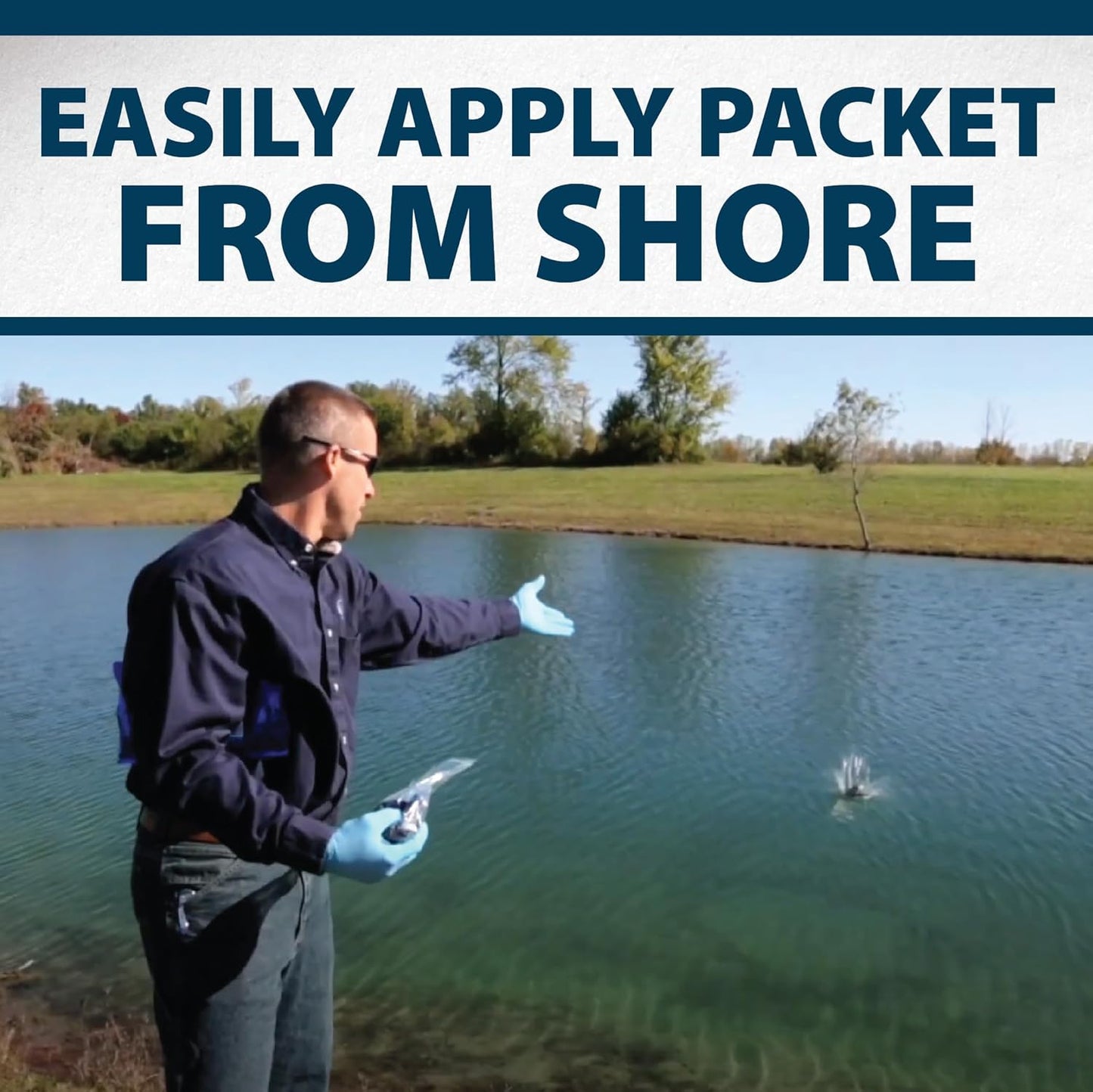 Airmax Pond Dye Packets Natures Blue Colorant for Large Pond & Lake, Beneficial UV Blocking Color Concentrate, Maintain Clean & Clear Water, Fish, Bird & Animal Safe, 4 Soluble Packets