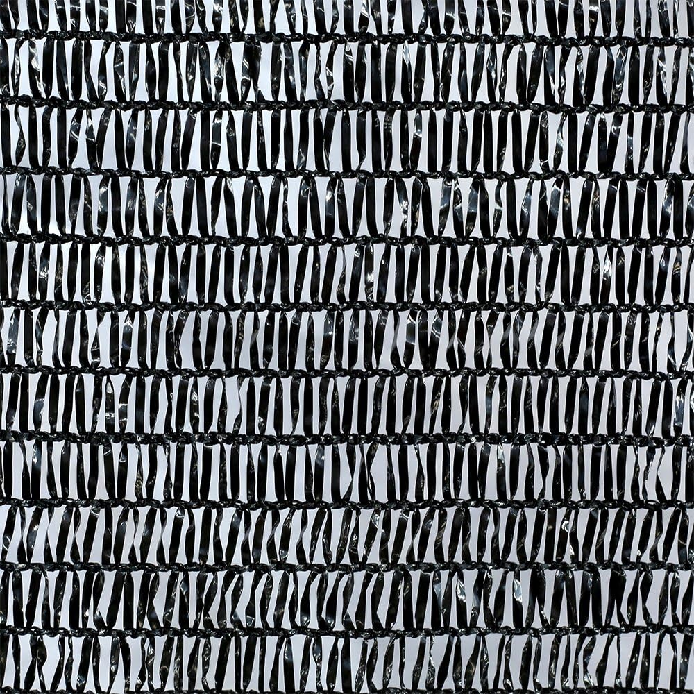 Agfabric 50% Sunblock 6.5’ X 20’ Shade Cloth with Grommets for Garden Patio, Black