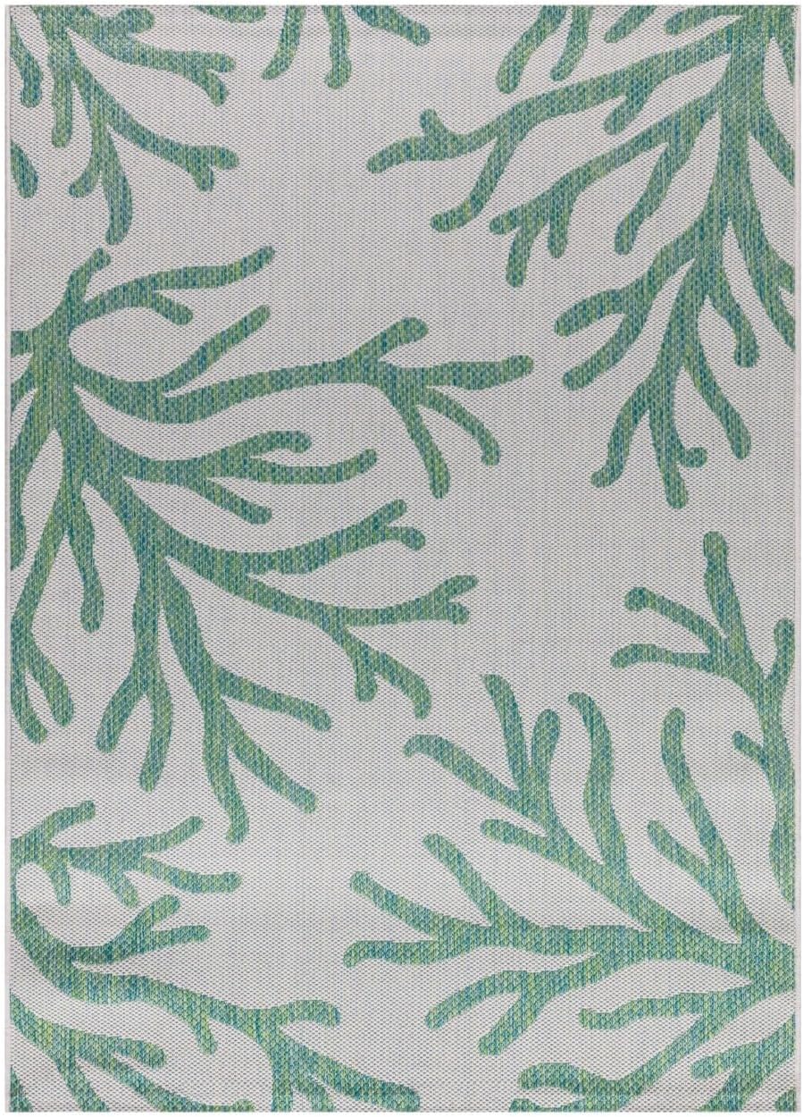 Keen Home Design Terrace Outdoor Area Rug - 6x9 Washable Indoor/Outdoor Rug for Patio, Kitchen, Balcony, Beach, Garden, Deck and Porch, Size: 6'x8'10"