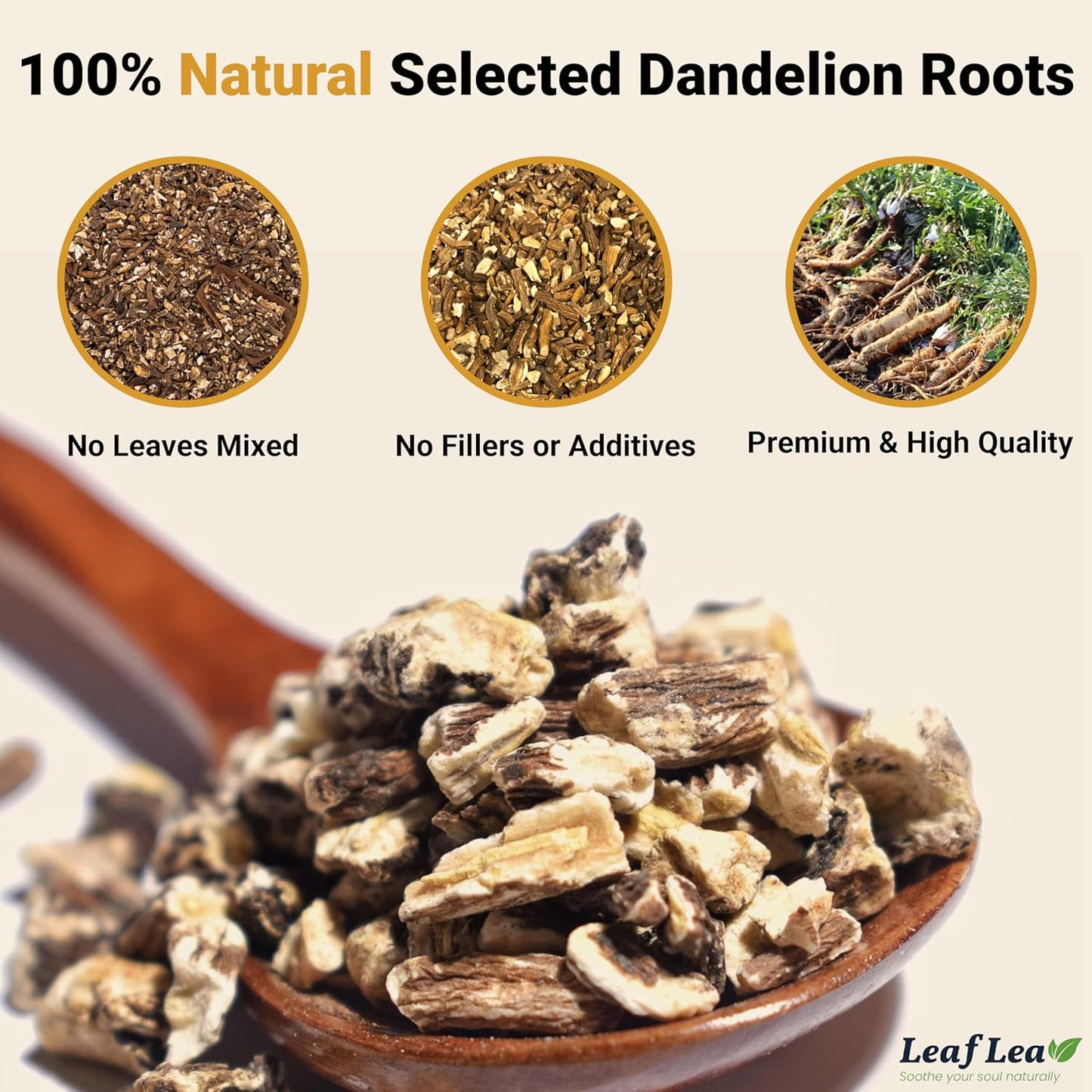LeafLea 80 Dandelion Tea Bags, All Natural and Pure Dandelion Root Tea, Supports Digestion & Immune Health, Individually Wrapped Tea Bags, Caffeine-Free, Vegan, No Sugar, Gluten-Free, Non-GMO, 2 Pack