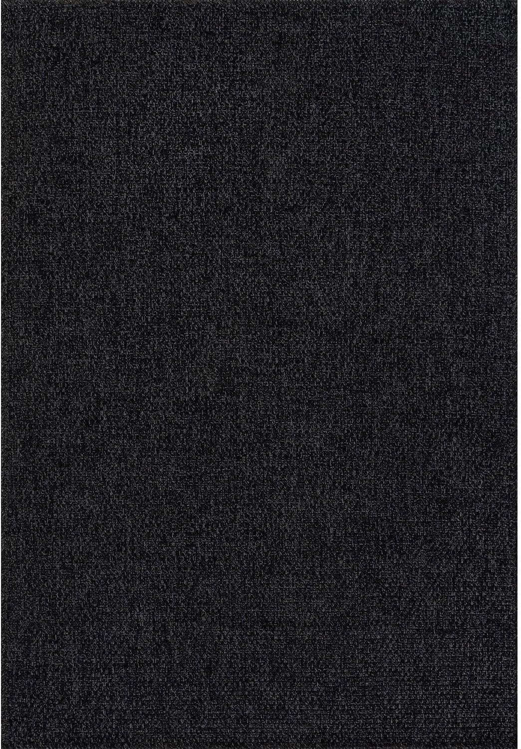 Easy Jute Rug 4x6 Indoor Outdoor Natural Rugs Solid Fiber Rug Woven Area Rug Boho Easy Clean Inside Carpet for Living Room Bedroom Dining Room Hallway or Outdoor Patio Porch (4 X 6 Dark Grey)