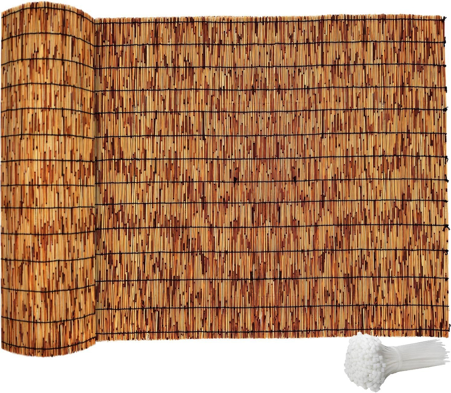 Bamboo Fence,Reed Fencing 4Feet High Bamboo Privacy Screen Outdoor for Patio, Reed Screen for Privacy Garden Backyard Balcony Natural Reed Fencing,4x16FT