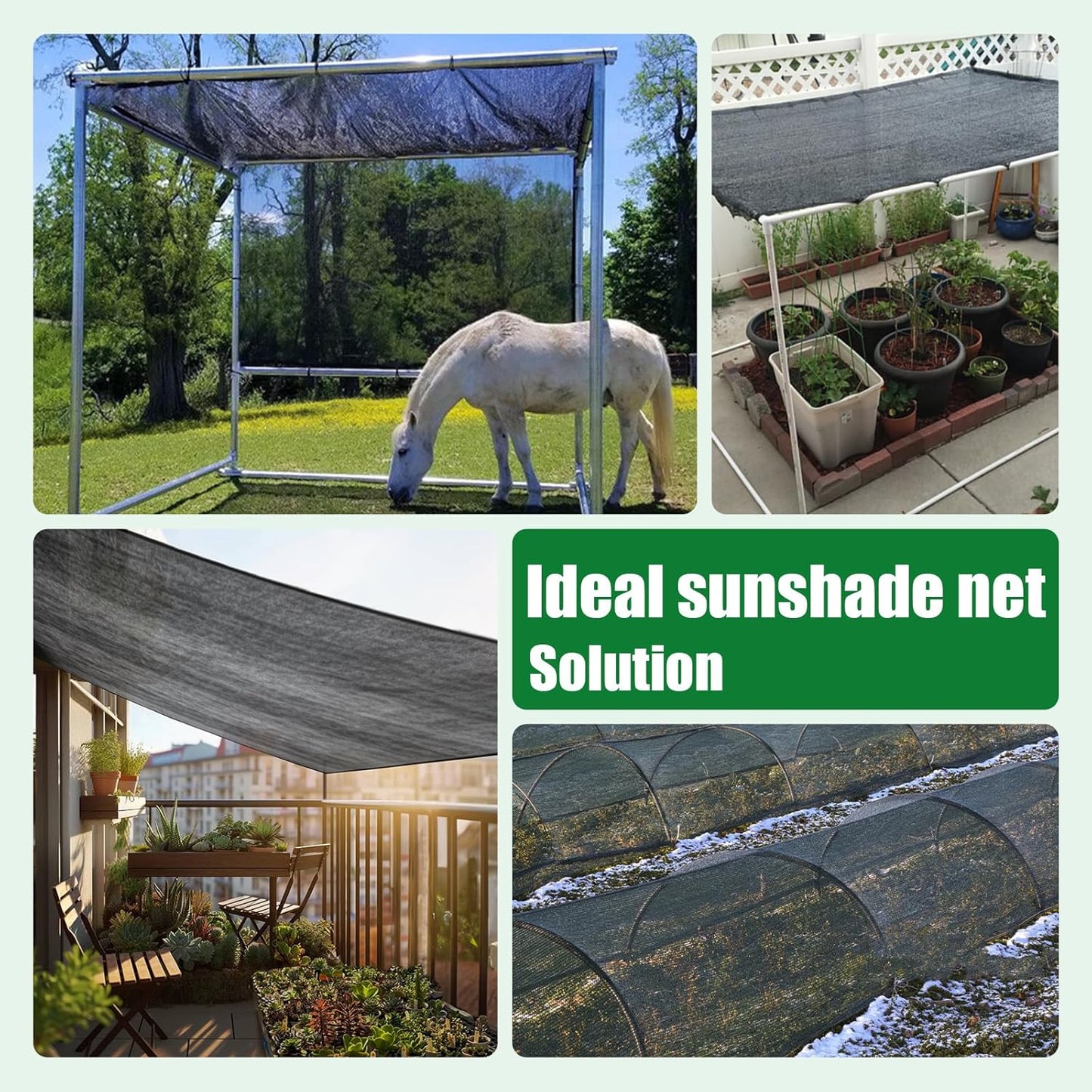40% Shade Cloth for Garden, 10×10FT Plant Shade Cloth with Grommets Mesh Tarp for Greenhouse, Dog Kennel Cover, Chicken Coop, Patio Plants Outdoor Sun Shade